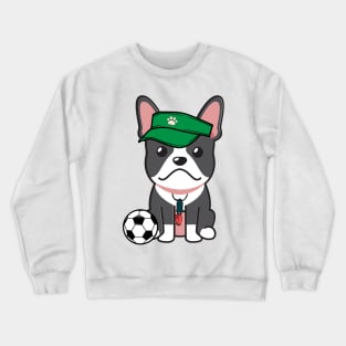 French Bulldog Playing Soccer Crewneck Sweatshirt